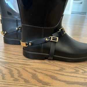 Black Jimmy Choo Rubber Rain Boots